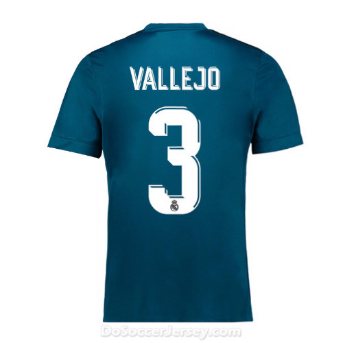Real Madrid 2017/18 Third Vallejo #3 Shirt Soccer Jersey