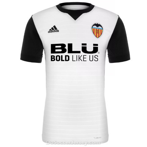 Valencia 2017/18 Home Shirt Soccer Jersey - Click Image to Close