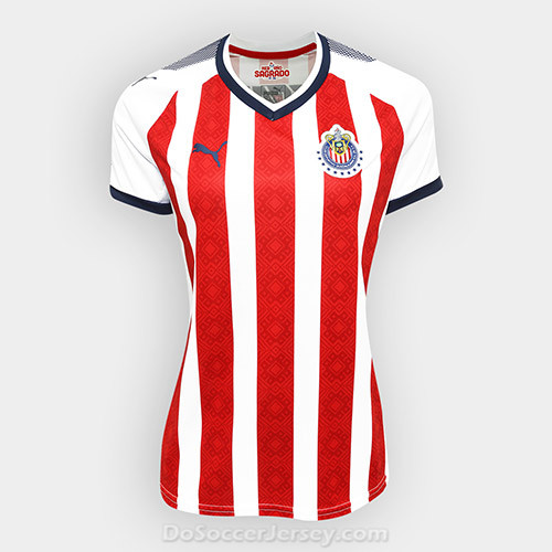 Chivas 2017/18 Home Women's Shirt Soccer Jersey - Click Image to Close