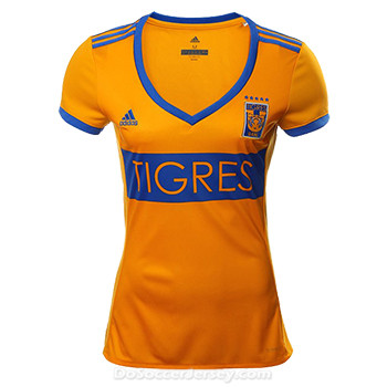 Tigres UANL 2017/18 Home Women's Shirt Soccer Jersey - Click Image to Close