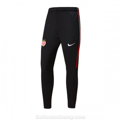 AS Monaco FC 2017/18 Black&Red Training Pants (Trousers) - Click Image to Close