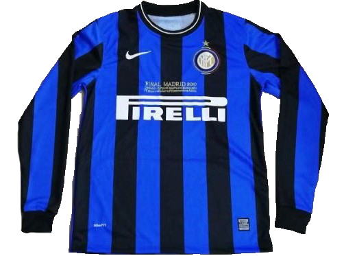 Inter Milan 2009-2010 Home Retro UCL Final Long Sleeved Shirt Soccer Jersey - Click Image to Close