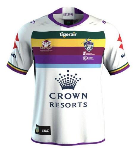 2018/19 Melbourne Commemorative Edition White Rugby Jersey - Click Image to Close