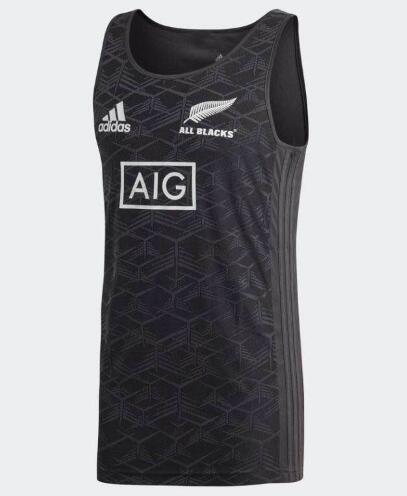2018/19 New Zealand Vest Black Rugby Jersey - Click Image to Close