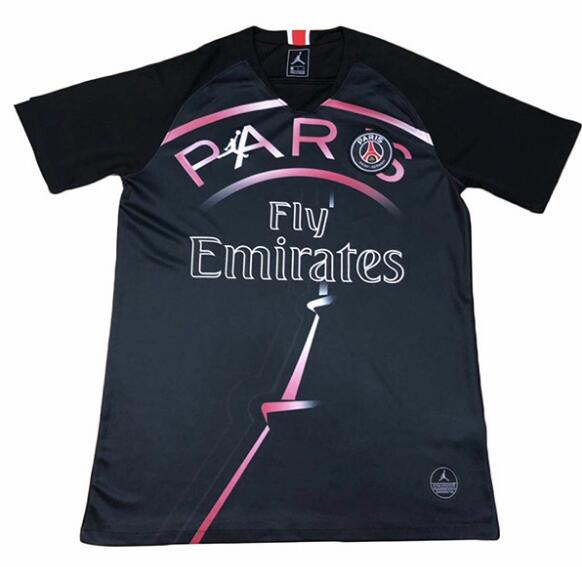 PSG Jordan 2019 Black Training Jersey Shirt Cheap Sport Kits