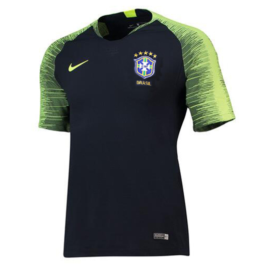 Brazil 2018 Blue Stripe Training Shirt - Click Image to Close