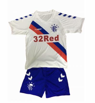 Glasgow Rangers 2018/19 Home Kids Soccer Jersey Kit Children Shirt + Shorts