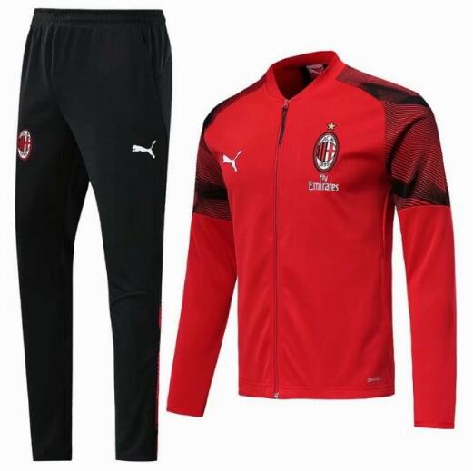 AC Milan 2019/2020 Red Training Suit (Jacket+Trouser) - Click Image to Close