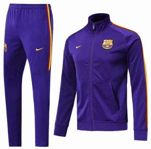 Barcelona 2019/2020 Purple Training Suit (Jacket+Trouser) - Click Image to Close