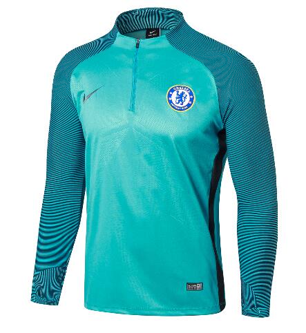 Chelsea 2017/18 Blue Zipper Sweat Shirt - Click Image to Close