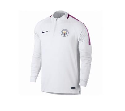 Manchester City 2017/18 Training Wear Top White - Click Image to Close