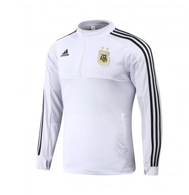 Argentina World Cup 2018 Training Sweat Shirt White - Click Image to Close
