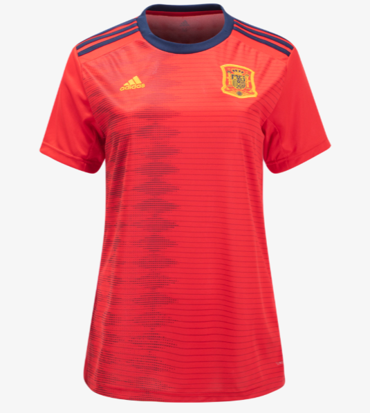 Spain 2019 FIFA Home Women Shirt Soccer Jersey