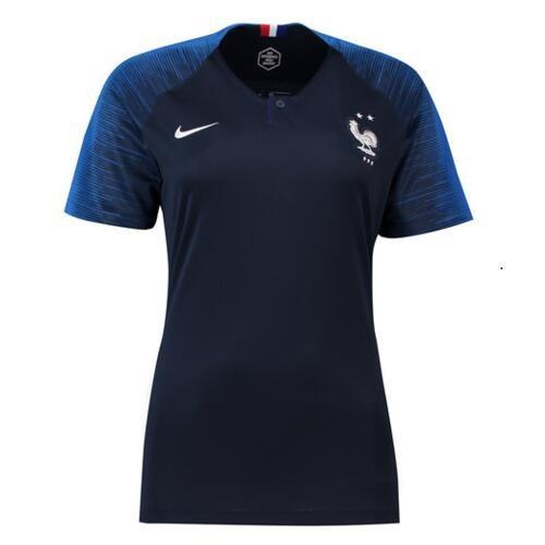 2 Stars France 2018 World Cup Home Women's Shirt Soccer Jersey - Click Image to Close