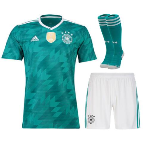Germany 2018 World Cup Away Soccer Jersey Whole Kits (Shirt+Shorts+Socks) - Click Image to Close