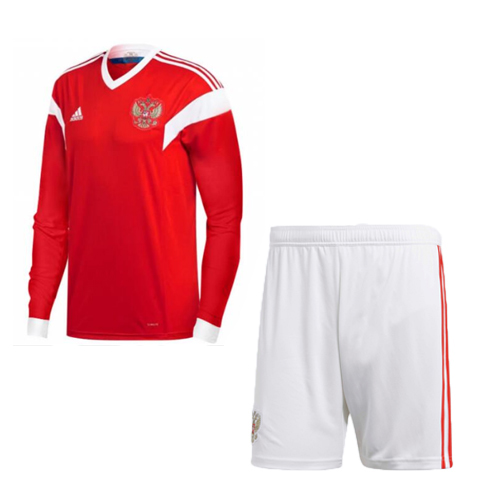 Russia 2018 World Cup Home Long Sleeve Soccer Uniform (Jersey + Shorts)