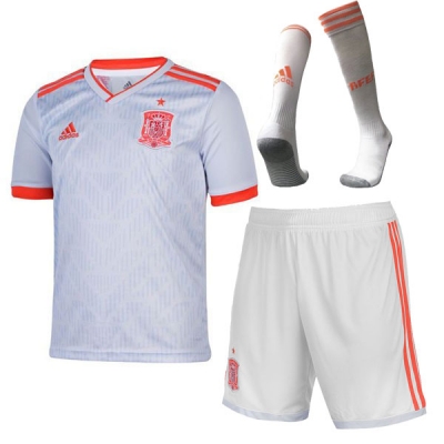 Spain 2018 World Cup Away Whole Soccer Kits (Shirt+Shorts+Socks) - Click Image to Close