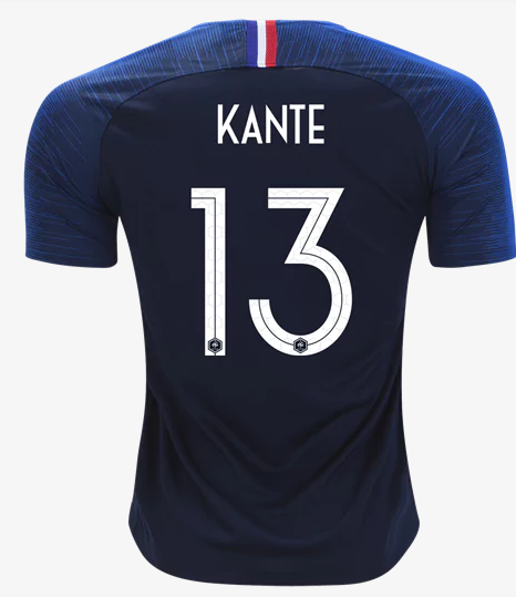 France 2018 World Cup Home N'Golo Kante Shirt Soccer Jersey - Click Image to Close