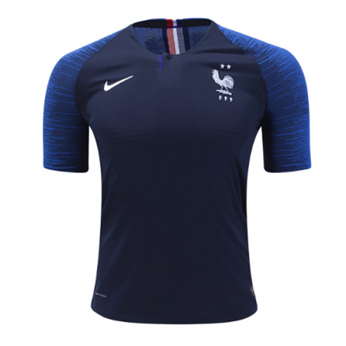 Match Version France 2018 World Cup Home 2-Star Shirt Soccer Jersey